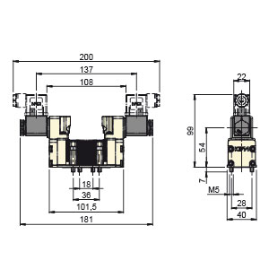 ISO1 5/2 Way/Double Coil